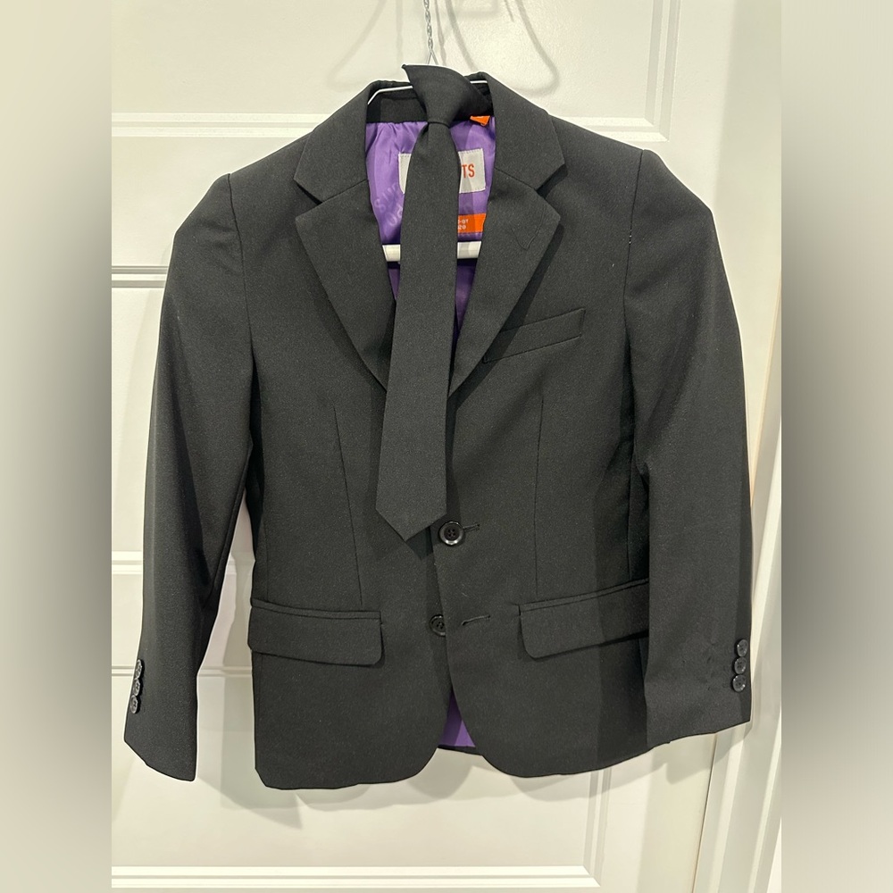 Boys Black 3 piece suit Opposuits size 8